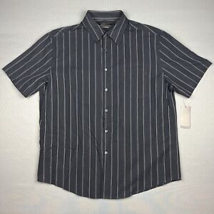 Axist Shirt Mens XL Black Striped Button Down Collared City Dressing Casual NWT