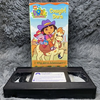 Nick Jr Dora The Explorer Cowgirl Dora VHS Video Tape 2 Wild West Adventures! - Image 1 of 4