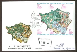 Vatican City Sc# 773: UNESCO World Heritage Campaign on Registered FDC - Picture 1 of 1