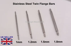 Barre a molla per orologi flangia doppia opzioni dimensioni multiple (confezione da 4) - Foto 1 di 5