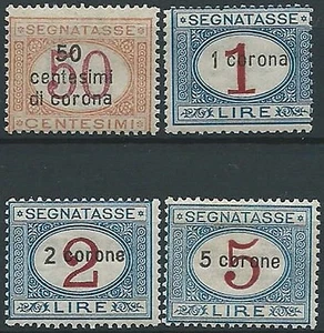 1922 DALMAZIA SEGNATASSE 4 VALORI MNH ** - ED687-2 - Picture 1 of 1