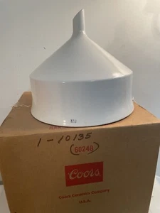 60248 Büchner Coors Porcelain Funnel w/Fixed Perforated Plate W/ Box 11x11x10” - Picture 1 of 11