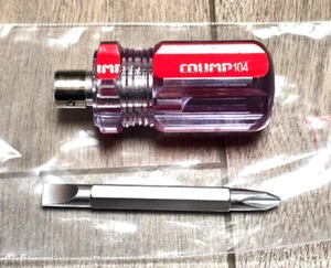 2 in 1 Quick Change Stubby Screwdriver, Flat & Phillips 3" overall Length - Picture 1 of 2