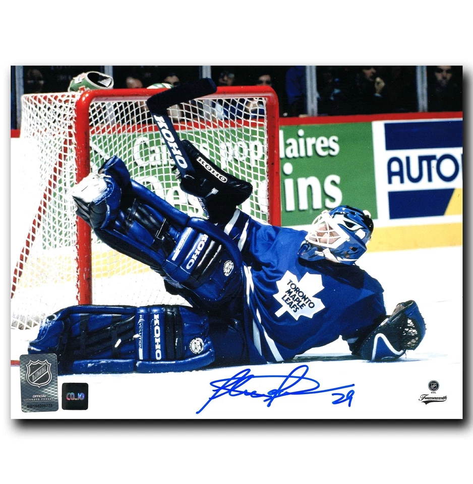 Felix Potvin Toronto Maple Leafs Autographed Pad Save 8x10 Photo — 第 1/1 张图片