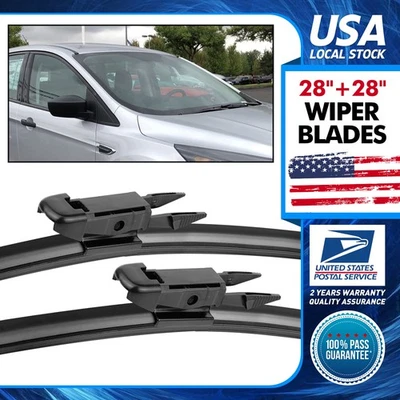 All Season 28"+28" Front Wiper Blades OEM Replacement For 2012-2017 Ford Focus - Imagem 1 de 4
