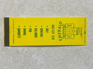 AR524 Vintage Matchbook Cover Emerald Hills Incorporated Sterling Illinois IL - Picture 1 of 2