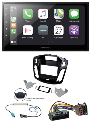 Pioneer MP3 Bluetooth DAB 2DIN USB Autoradio für Ford Focus 2014-2018 schwarz - Bild 1 von 4