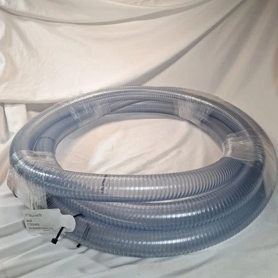 Kuriyama 1-1/2" ID x 20 ft PVC Food/Beverage Hose 85 PSI Clear, FT150-20-AB150 - Image 1 of 4