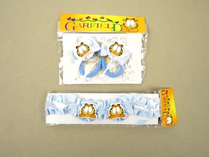 New Vintage Dead Stock Garfield Headband & Hair Ties Lot Jim Davis PAWS 1978 Bl - Picture 1 of 4