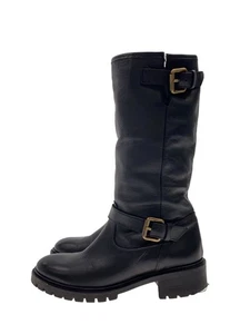 FENDI engineer Boots Shoes EU 36 US 6 Leather Black Authentic - Picture 1 of 24