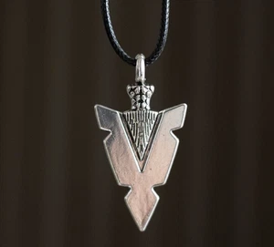 Arrowhead of Strength -  Viking Cord Necklace  - Brand NEW - Picture 1 of 3