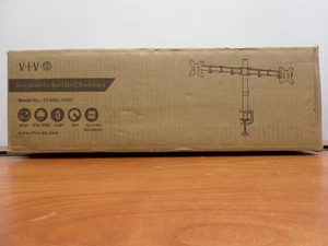VIVO STAND-V002 Dual Monitor Arm - Black (For 13" to 27" Monitors) - Picture 1 of 1