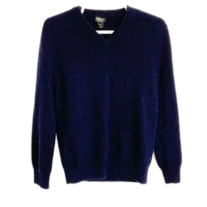 Crewcuts Cashmere vneck navy sweater size 4-5  - Picture 1 of 4