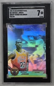 1992 Upper Deck International Italian #EB1 Michael Jordan SGC 7 NM Hologram SP - Picture 1 of 3
