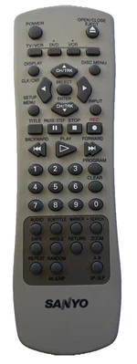 Combo de control remoto Sanyo DVD VCR DVW-6000 DVW-6100 DVW-7000 DVW-7100 PROBADO Foto 1 de 3