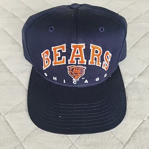 De colección Años 90 NFL Chicago Bears Fútbol Drew Pearson Equipo Snapback Sombrero Azul Marino - Imagen 1 de 7