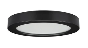 SATCO BLINK ULTRA SLIM LED 7" ROUND BLACK FLUSH MOUNT 3000K 13.5W 820LM S21528 - Picture 1 of 4