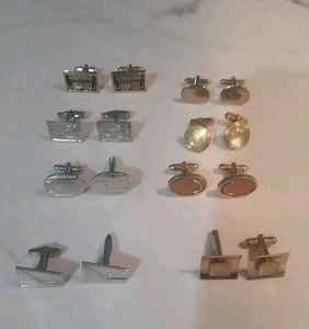 Lot Of 8 Vintage Silver And Gold Tone Cufflinks  - Picture 1 of 7