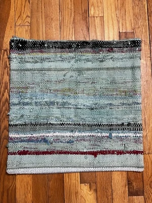 Handmade Wool Pillow Case Cover 7” X 7” Multi Colored NEW - Image 1 of 4