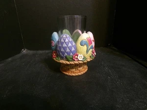 Jim Shore Easter Egg Basket Votive Candle Holder #4021715 - Picture 1 of 4