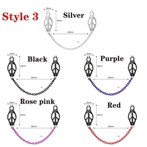 Adjustable Body Chain Clamps Stainless Steel Nipple Clamps Non-Piercing Jewelry - Picture 1 of 25