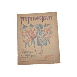 1903 Antico spartito musicale The Fife and Drum Erminie Earle Johnson Young Rubens - Foto 1 di 6