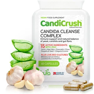 CandiCrush - Herbal Candida Cleanse plus Probiotics for Yeast Infections Thrush - Picture 1 of 6