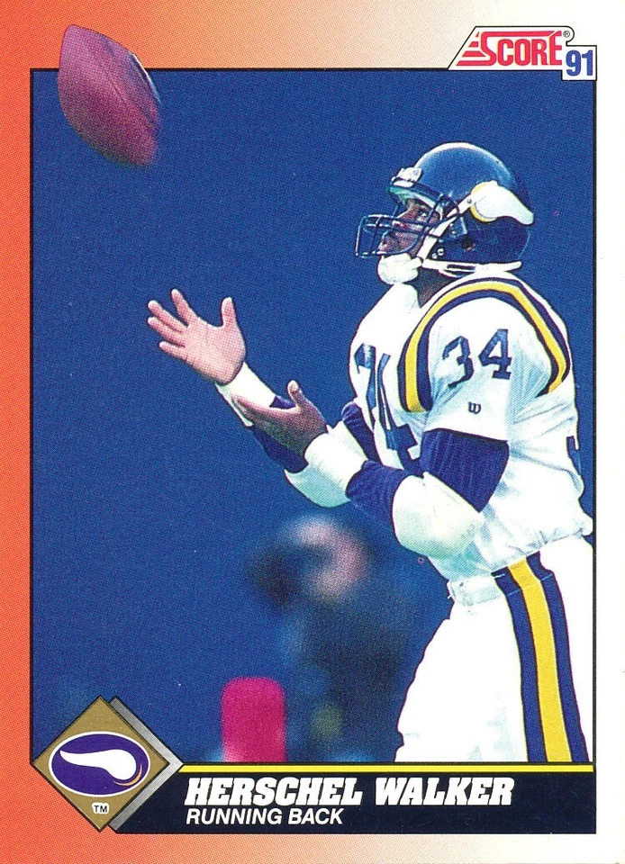 1991 SCORE Herschel Walker VIKINGS Georgia BULLDOGS - Image 1 of 1