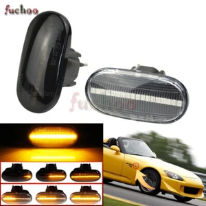 For Honda Acura Del Sol Civic Prelude LED Dynamic Side Marker Light Turn Signal - Picture 1 of 18