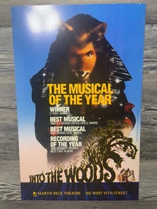 INTO THE WOODS, DAS MUSICAL DES JAHRES, BROADWAY WINDOW CARD/POSTER - Bild 1 von 9