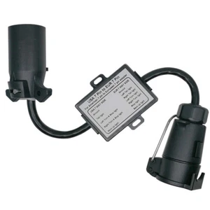 USA to EU Trailer Light Converter US 7-Way Blade Socket to EU 7-Pin Round Plug - Bild 1 von 8