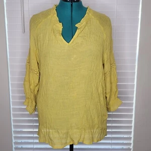 Blusa Top Zac & Rachel Chartreuse Hada Campesina Renacimiento Ren Fest Talla XL - Imagen 1 de 8