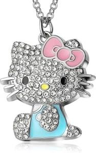 Sanrio Hello Kitty Pave Crystal Pendant Necklace Official License - Picture 1 of 3