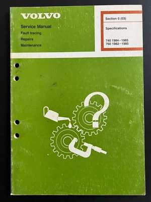 Volvo 740 760 780 1982 1983 1984 1985 especificaciones técnicas manual de servicio Foto 1 de 2