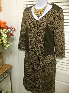 Antonio Melani Sheath Dress 3/4 Sleeve Animal Print Size 6 NWT - Picture 1 of 11