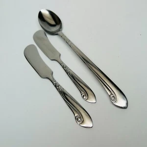 CUCCHIAINO GHIACCIATO ACSONS INOX ACF1 VINTAGE + 2 SPARGI BURRO - Foto 1 di 2