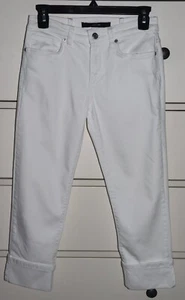 Ladies Joe's Jeans White Cuffed Capri "Clean Cuff Crop" size 27 ~ 22" Inseam - Picture 1 of 12