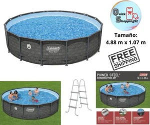 16 Ft.X42in Prism Frame Above Ground Swimming Pool Set With Filter Pump 1 Ladder - Picture 1 of 12