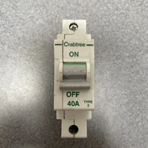 CRABTREE 40 AMP Typ 2 16kA MCB SCHUTZSCHALTER POLESTAR B40 40A Einphasig - Bild 1 von 6