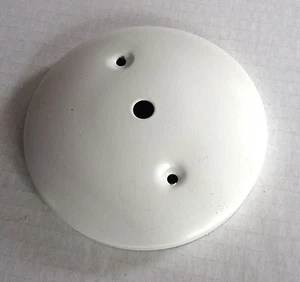 NEW~ WHITE STEEL 5" CHANDELIER CEILING CANOPY or SCONCE BACK PLATE - Picture 1 of 3