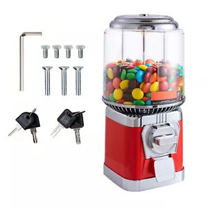16"H Gumball Machine Vending Coin Bank Vintage Candy Dispenser PC Red - Picture 1 of 12
