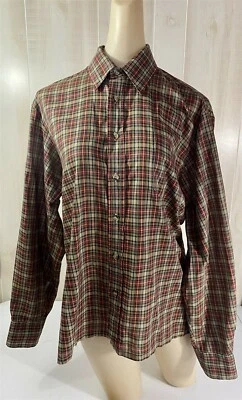 Vintage Bengal Lancer Multicolor Plaid Button Down Size M - Image 1 of 4