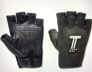 Harley-Davidson Women's Dark Custom #1-Knit-Leather-Riding Gloves-98209-24VW-SM - Picture 1 of 7