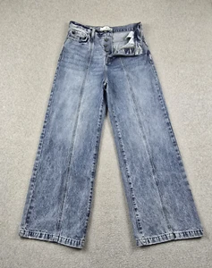 Kancan Mara 90s Wide Leg Jeans Damen 7/27 Ultra High Rise Button Fly Blue Denim - Bild 1 von 18
