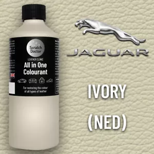 Leather Paint for JAGUAR Car Seat IVORY NED 250ml Dye Repairing Recolouring - Picture 1 of 6