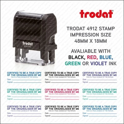 OBSSESO I Certify - This Is A True Likeness - Rubber Stamp - 48mm x 18mm - Trodat 4912