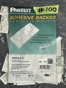 Panduit ABMM-A-C rubber-based adhesive back cable tie mounts - 100EA - Picture 1 of 2