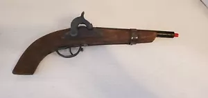 Vintage 13" Flintlock Pirate Wooden & Metal Toy Pretend Play Cap Gun Pistol - Picture 1 of 5