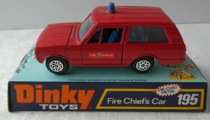 Dinky #195 Fire Chief's Car Red Diecast Metal Range Rover Original Box - Picture 1 of 14