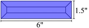 Colored Bevels for Stained Glass - 1.5x6 Bevels - Box of 30 - BLUE - Picture 1 of 1